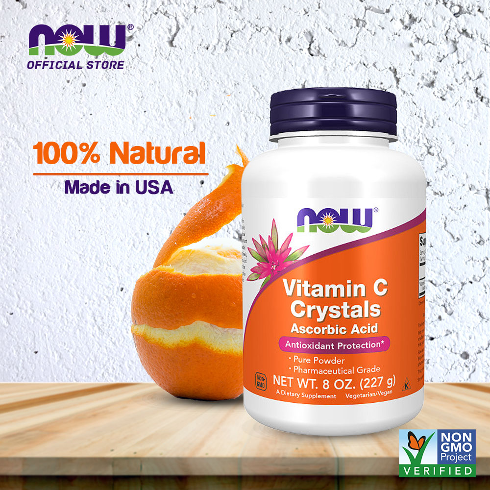 NOW Supplements, Vitamin C Crystals (Ascorbic Acid), Antioxidant Protection*, 8-Ounce
