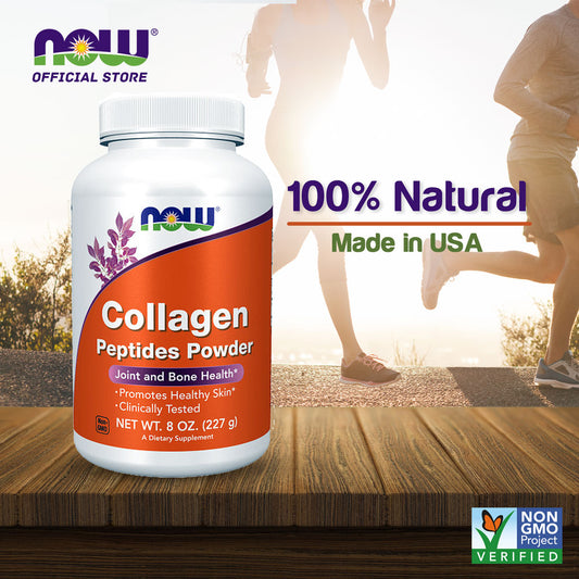 NOW Supplements, Collagen Peptides Powder, Clinically Tested, Joint and Bone Health, 8-Ounce