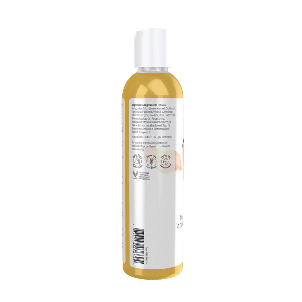 NOW Solutions, Tranquil Rose Massage Oil, Body Moisturizer for Dry Sensitive Skin, Promotes Healthy-Looking Skin, 8-Ounce (237 ml)