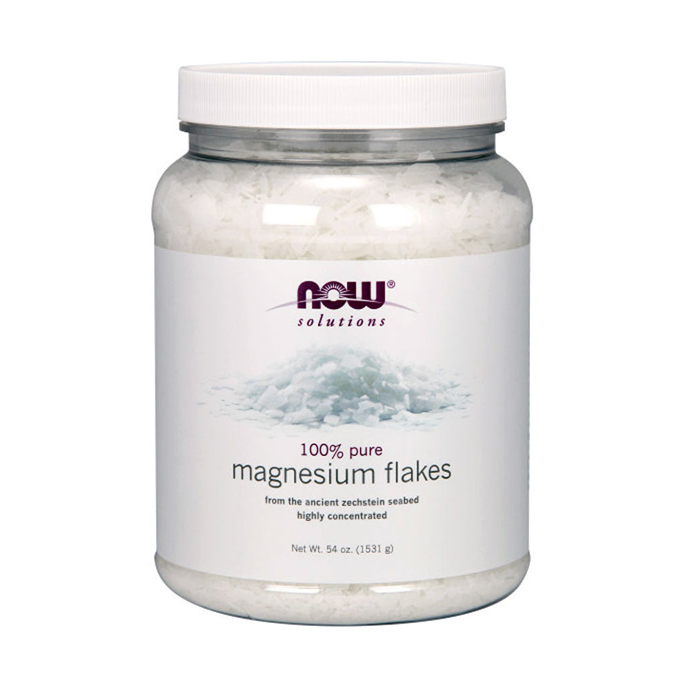 NOW Solutions, Magnesium Flakes, 100% Pure, from the Ancient Zechstein Seabed, Highly Concentrated, 54-Ounce (1531g)