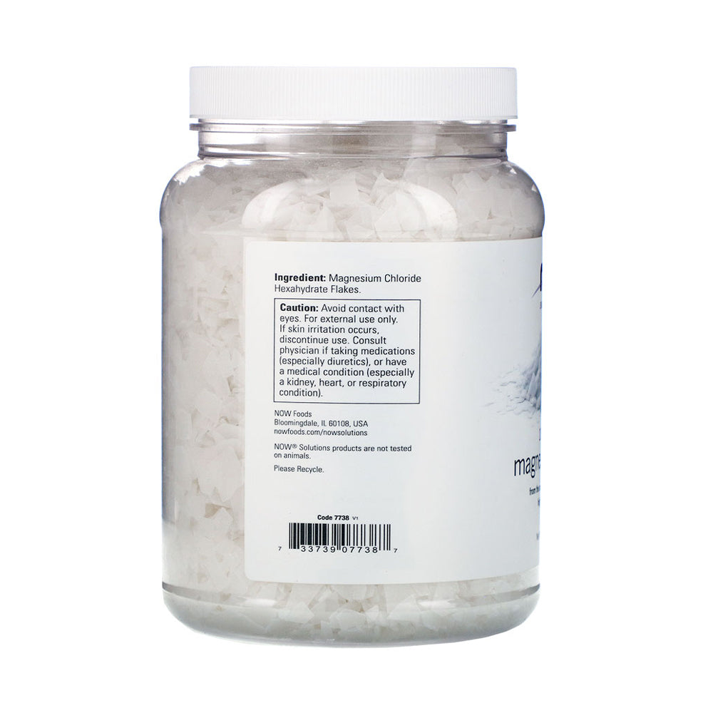 NOW Solutions, Magnesium Flakes, 100% Pure, from the Ancient Zechstein Seabed, Highly Concentrated, 54-Ounce (1531g)
