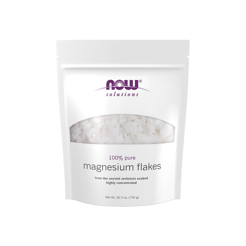 NOW Solutions, Magnesium Flakes, 100% Pure, from the Ancient Zechstein Seabed, Highly Concentrated, 54-Ounce