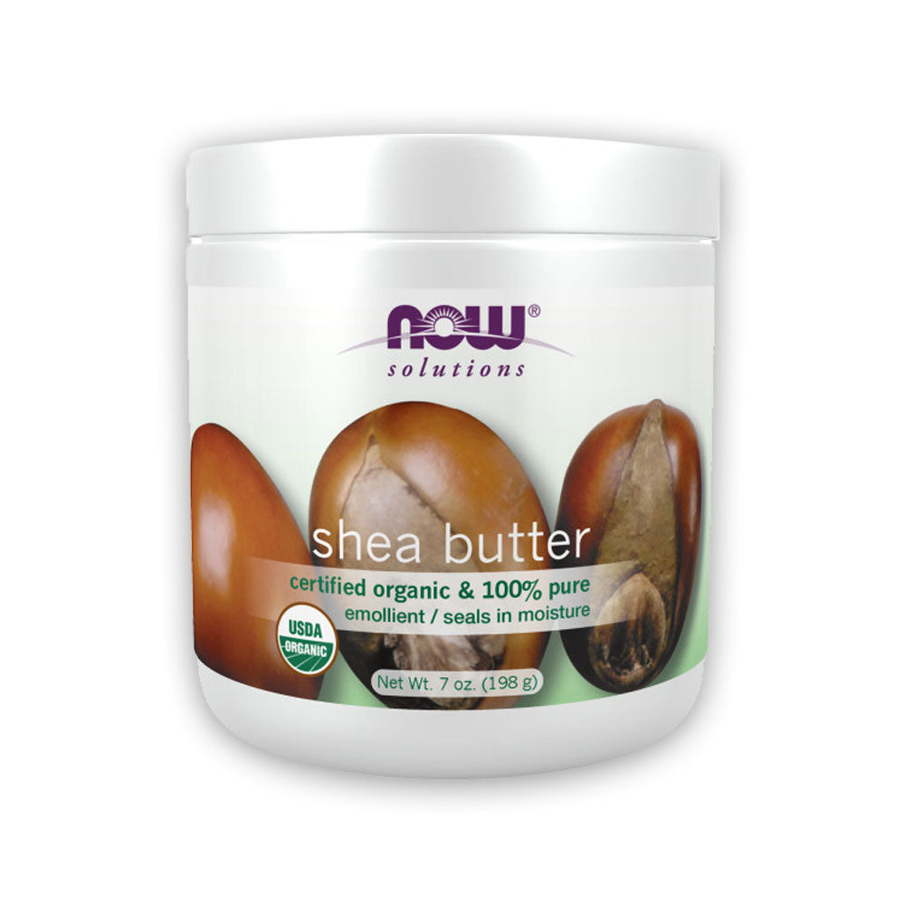 NOW Solutions, Certified Organic Shea Butter, Moisturizer For Rough And Dry Skin, 7-Ounce