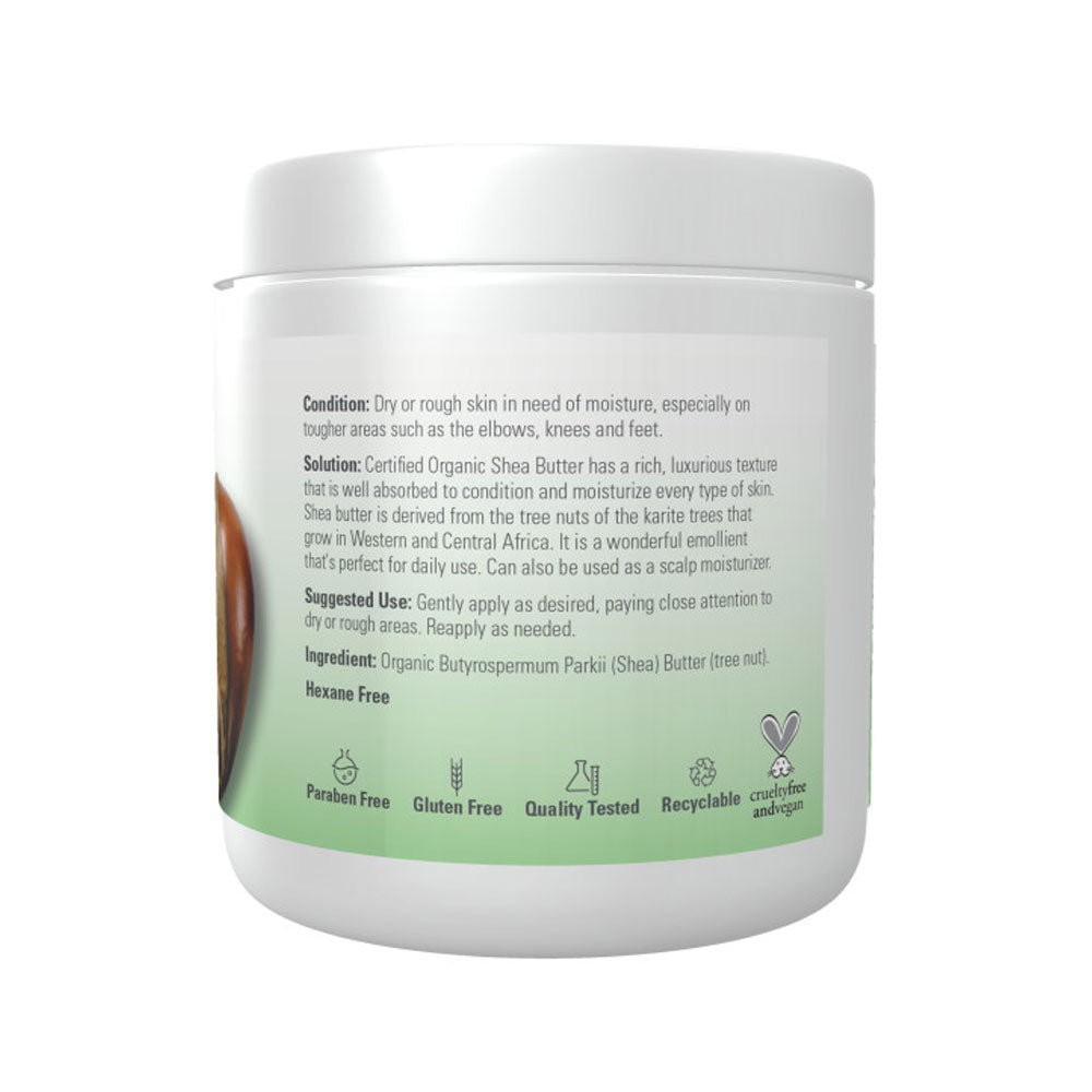 NOW Solutions, Certified Organic Shea Butter, Moisturizer For Rough And Dry Skin, 7-Ounce