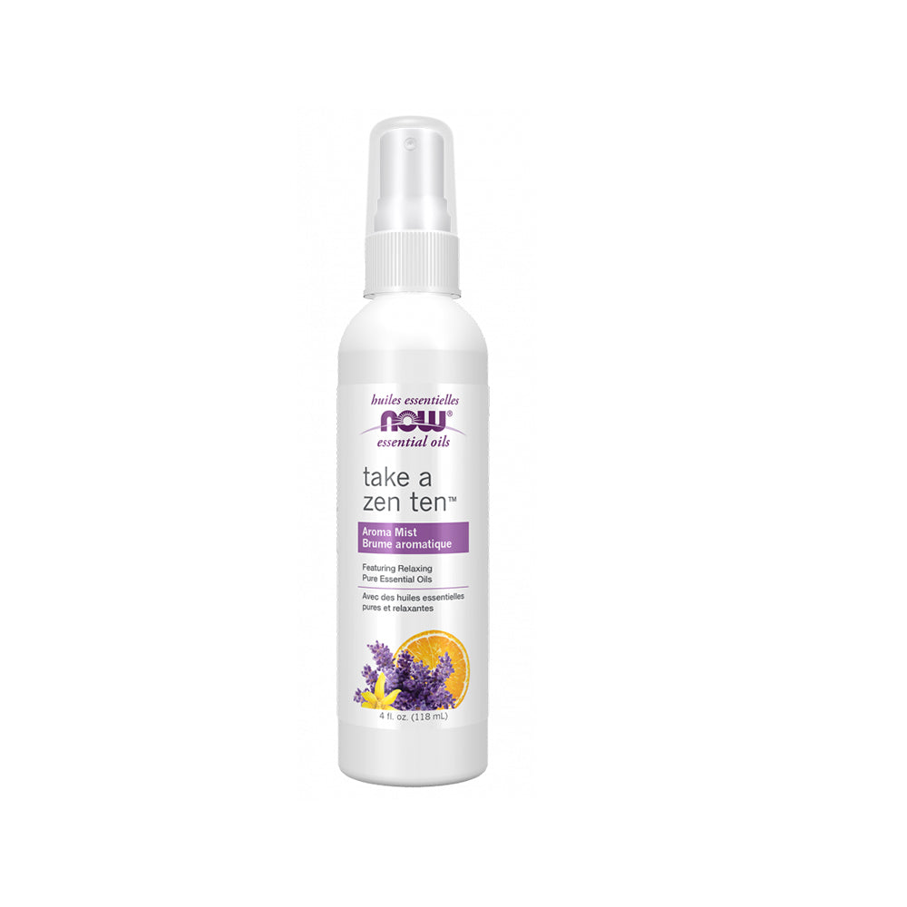 NOW Essential Oils, Take A Zen Ten™ Aroma Mist Featuring Relaxing Pure Essential Oils 4oz (118ml)