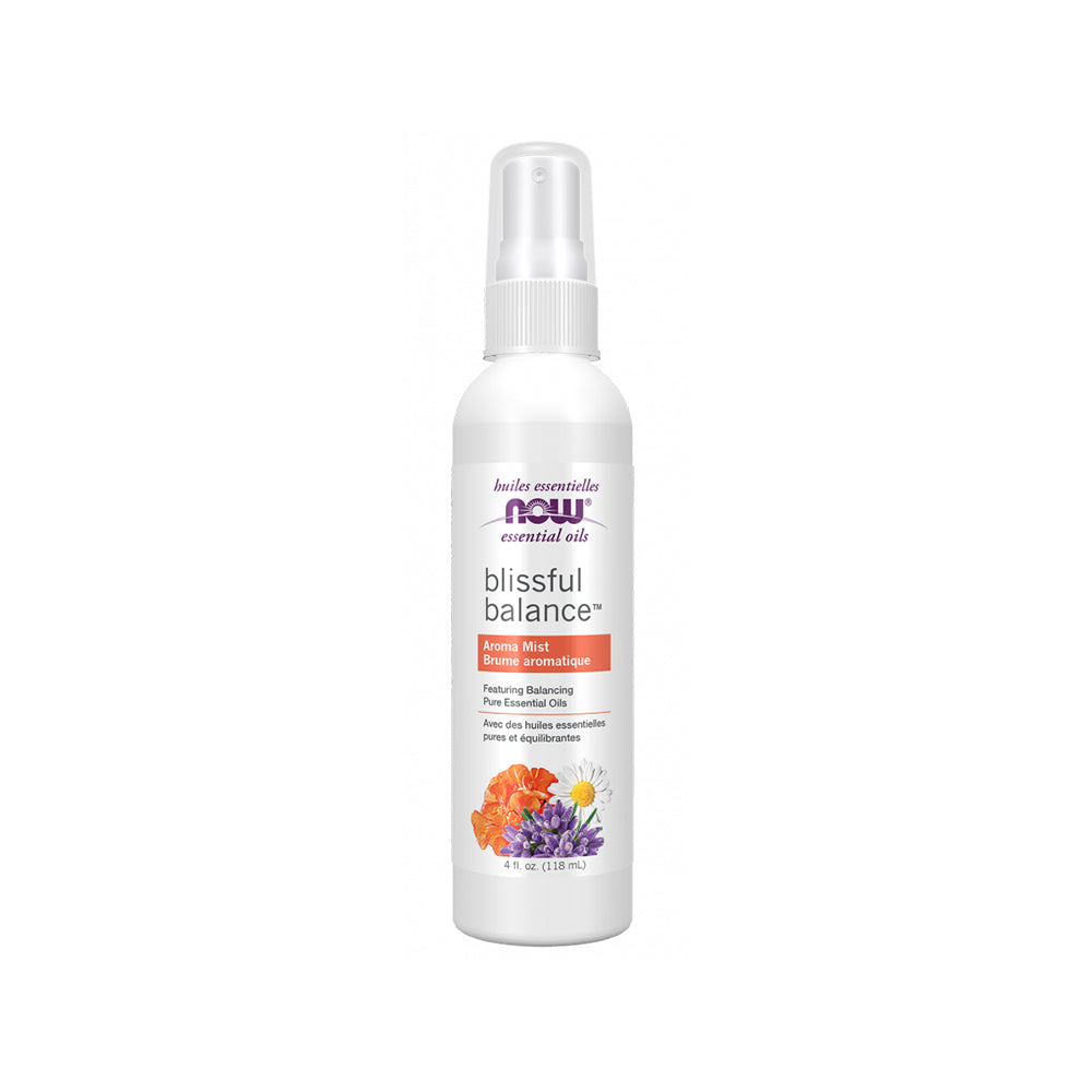 NOW Essential Oils, Blissful Balance™ Aroma Mist featuring Balancing Pure Essential Oils 4oz (118ml)