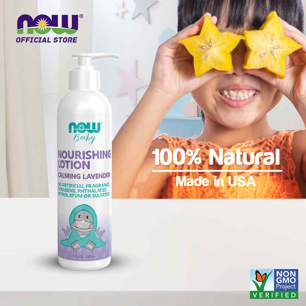 NOW Baby, Nourishing Lotion, Calming Lavender, Paraben Free, (237ml)