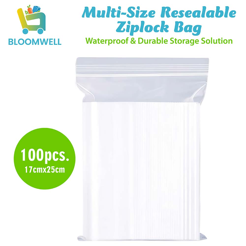 Multi-Size Resealable Ziplock Bags – Waterproof & Durable Storage Solution