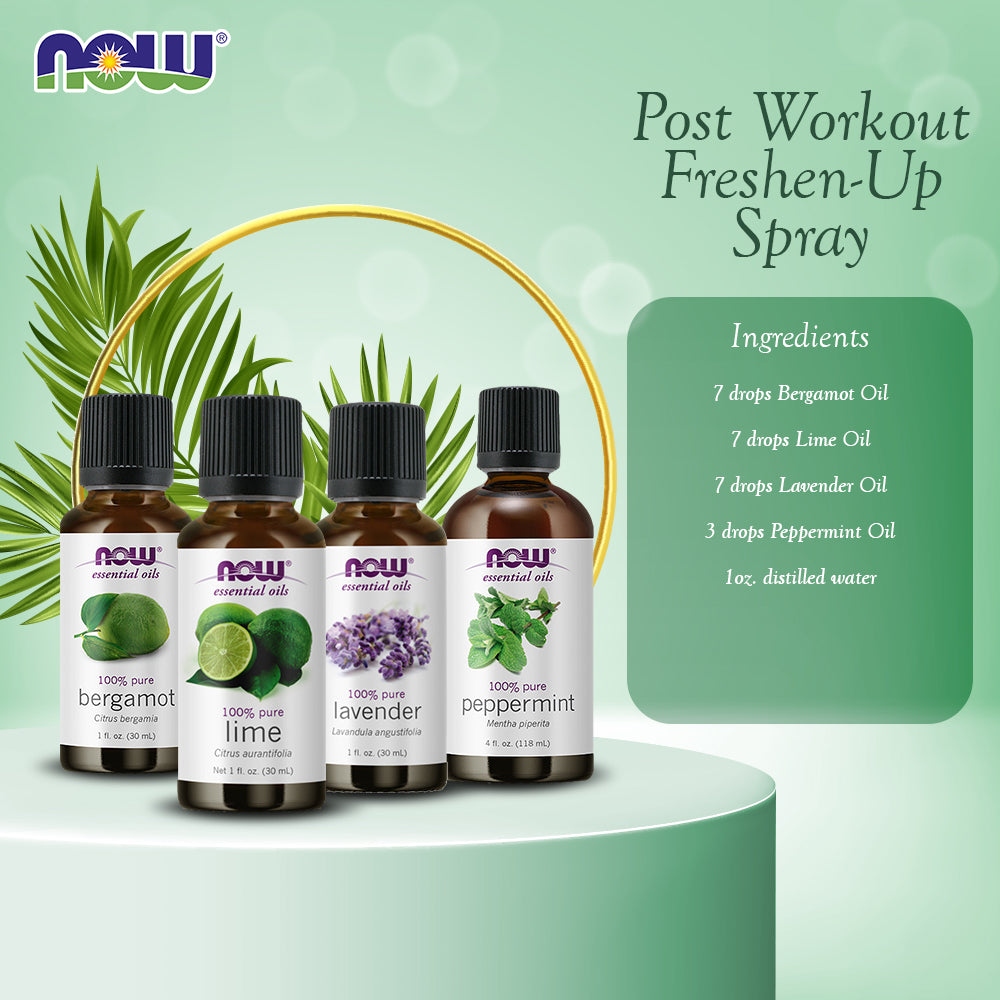 Post Workout Freshen-Up Spray - Bergamot Oil, Lime, Lavender, Peppermint