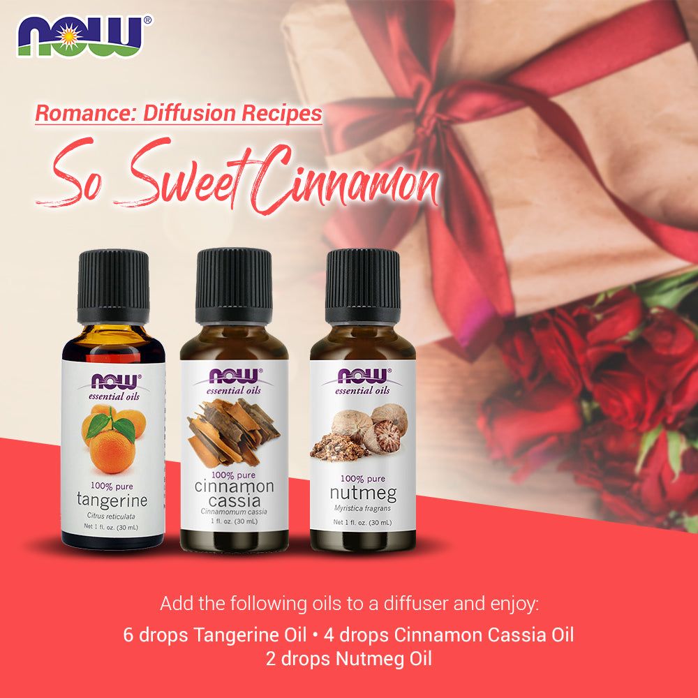 Now Essential Oils, 3 Variety of 30ml: So Sweet Cinnamon - Tangerine, Cinnamon Cassia, Nutmeg