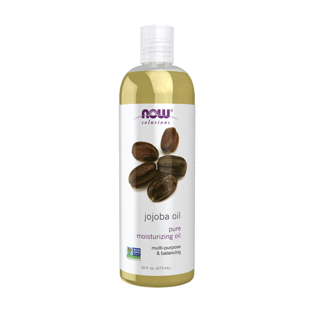 NOW Solutions, Jojoba Oil, 100% Pure Moisturizing, Multi-Purpose Oil for Face, Hair and Body, 16-Ounce (473 ml)