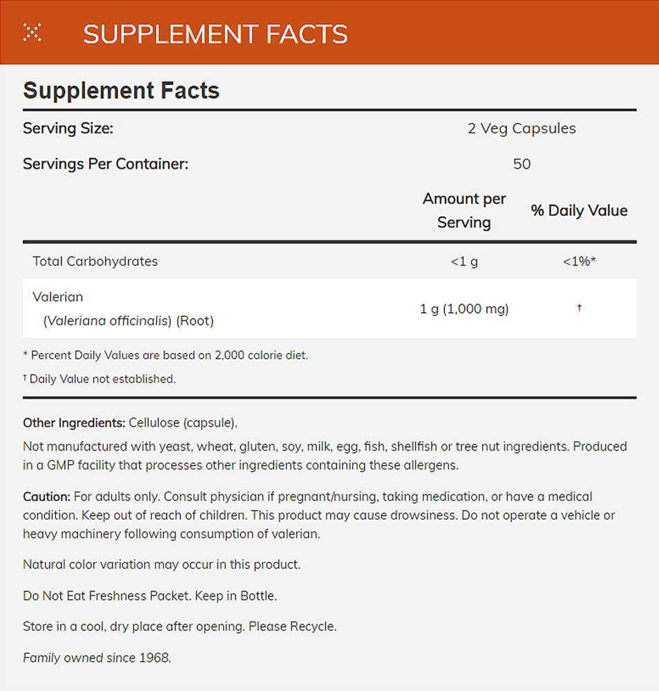NOW FOODS Supplements, Valerian Root (Valeriana officinalis) 500 mg, Herbal Supplement, 100 Veg Capsules