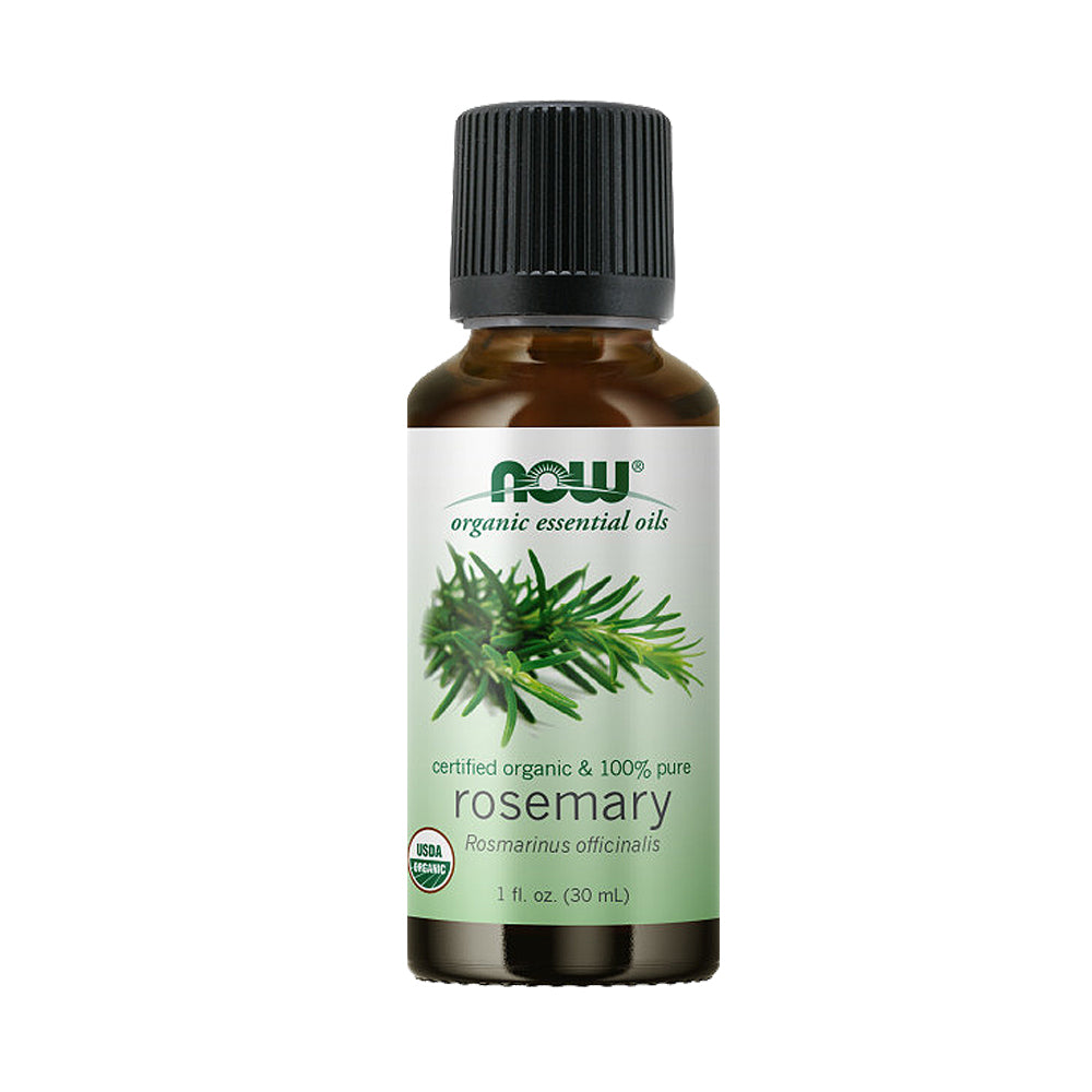 NOW Essential Oils, Organic Rosemary Oil, Purifying Aromatherapy Scent, Steam Distilled, 100% Pure, Vegan, Child Resistant Cap, 1-Ounce (30ml) - Bloom Concept Malaysia