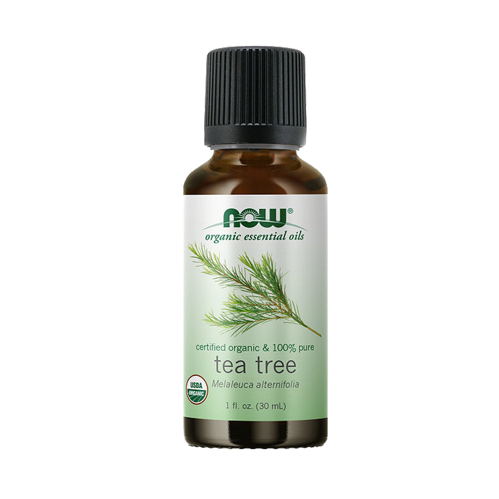 NOW Essential Oils, Organic Tea Tree Oil, Cleansing Aromatherapy Scent, Steam Distilled, 100% Pure, Vegan, Child Resistant Cap, 1-Ounce ( 30 ml) - Bloom Concept Malaysia