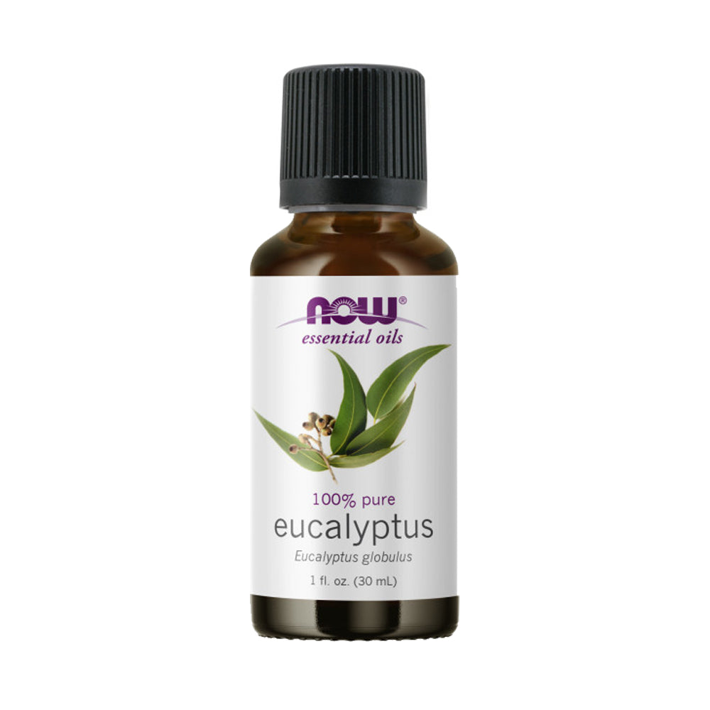 NOW FOODS Essential Oils, Eucalyptus Oil, Clarifying Aromatherapy Scent, Steam Distilled, 100% Pure, Vegan, Child Resistant Cap, 1-Ounce(30 ml) - Bloom Concept Malaysia