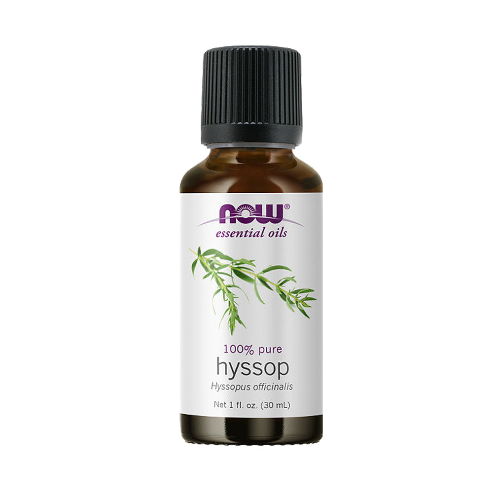 Now Foods, Essential Oils, Hyssop, 1 fl oz (30 ml) - Bloom Concept Malaysia