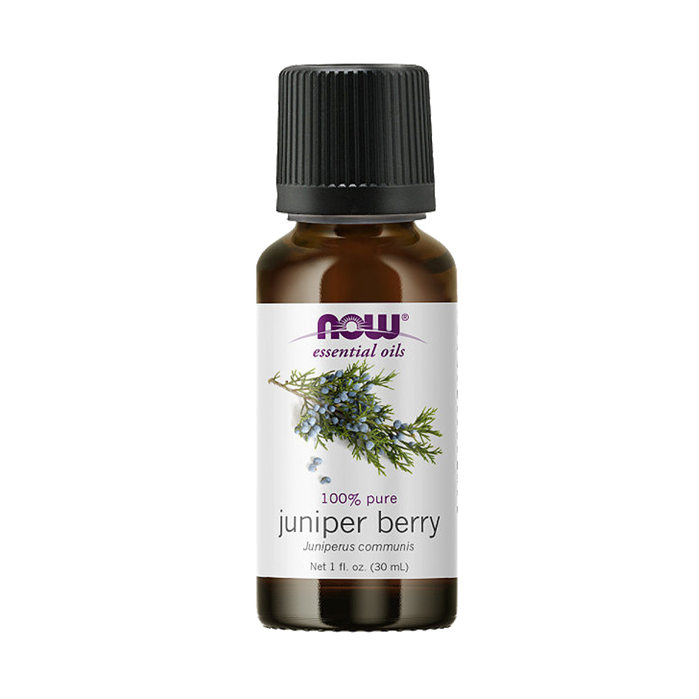 NOW Essential Oils, Juniper Berry Oil, Restoring Aromatherapy Scent, Steam Distilled, 100% Pure, Vegan, Child Resistant Cap, 1-Ounce (30ml) - Bloom Concept Malaysia