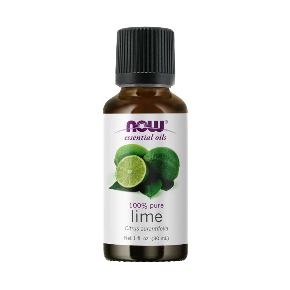 NOW FOODS Essential Oils, Lime Oil, Citrus Aromatherapy Scent, Cold Pressed, 100% Pure, Vegan, Child Resistant Cap, 1-Ounce (30 ml) - Bloom Concept Malaysia