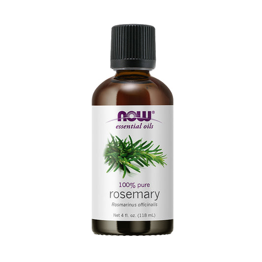 NOW Essential Oils, Rosemary Oil, Purifying Aromatherapy Scent, Steam Distilled, 100% Pure, Vegan, Child Resistant Cap, 4-Ounce (118 ml)