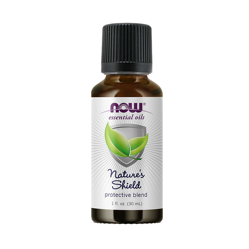 NOW Essential Oils, Nature's Shield, Energizing Aromatherapy Scent, Blend of Pure Essential Oils, Vegan, Child Resistant Cap, 1-Ounce (30ml) - Bloom Concept Malaysia