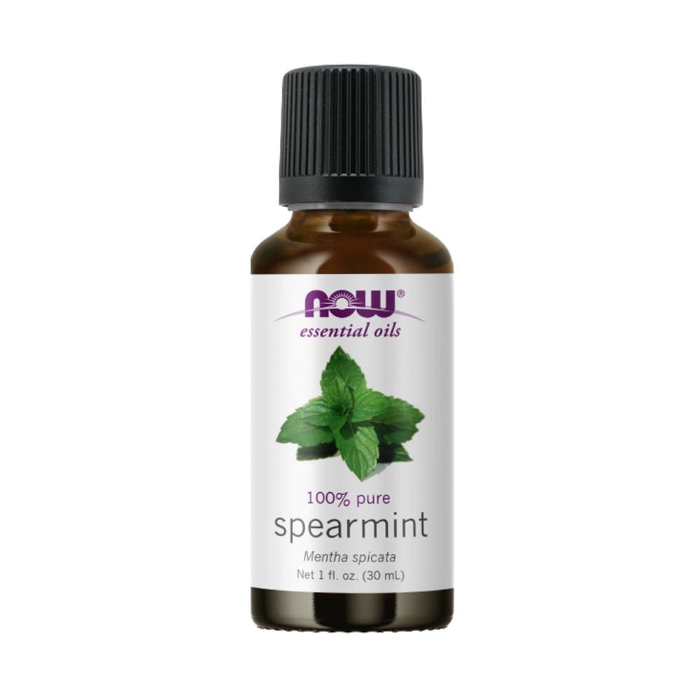 NOW FOODS Essential Oils, Spearmint Oil, Stimulating Aromatherapy Scent, Steam Distilled, 100% Pure, Vegan, Child Resistant Cap, 1-Ounce (30 ml) - Bloom Concept Malaysia