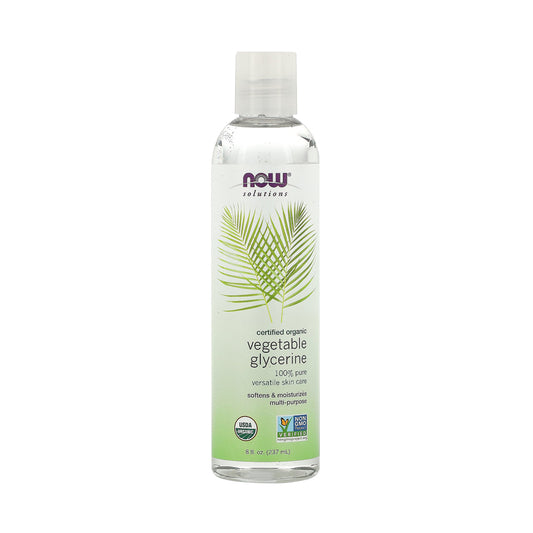 NOW Solutions, Organic Vegetable Glycerin Oil, 100% Pure, Softening and Moisturizing Multi-Purpose Skin Care, 8-Ounce (237ml)