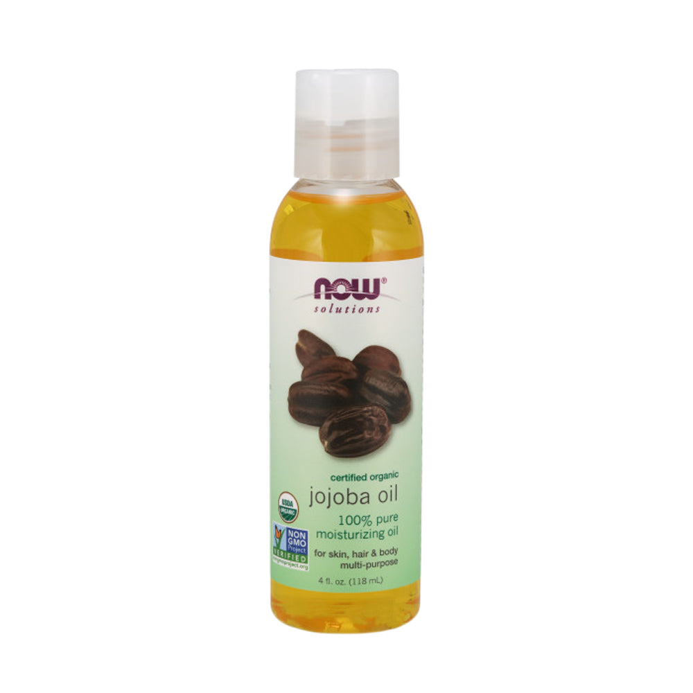 NOW Solutions, Organic Jojoba Oil, Moisturizing Multi-Purpose Oil for Face, Hair and Body, 4-Ounce (118ml) - Bloom Concept Malaysia