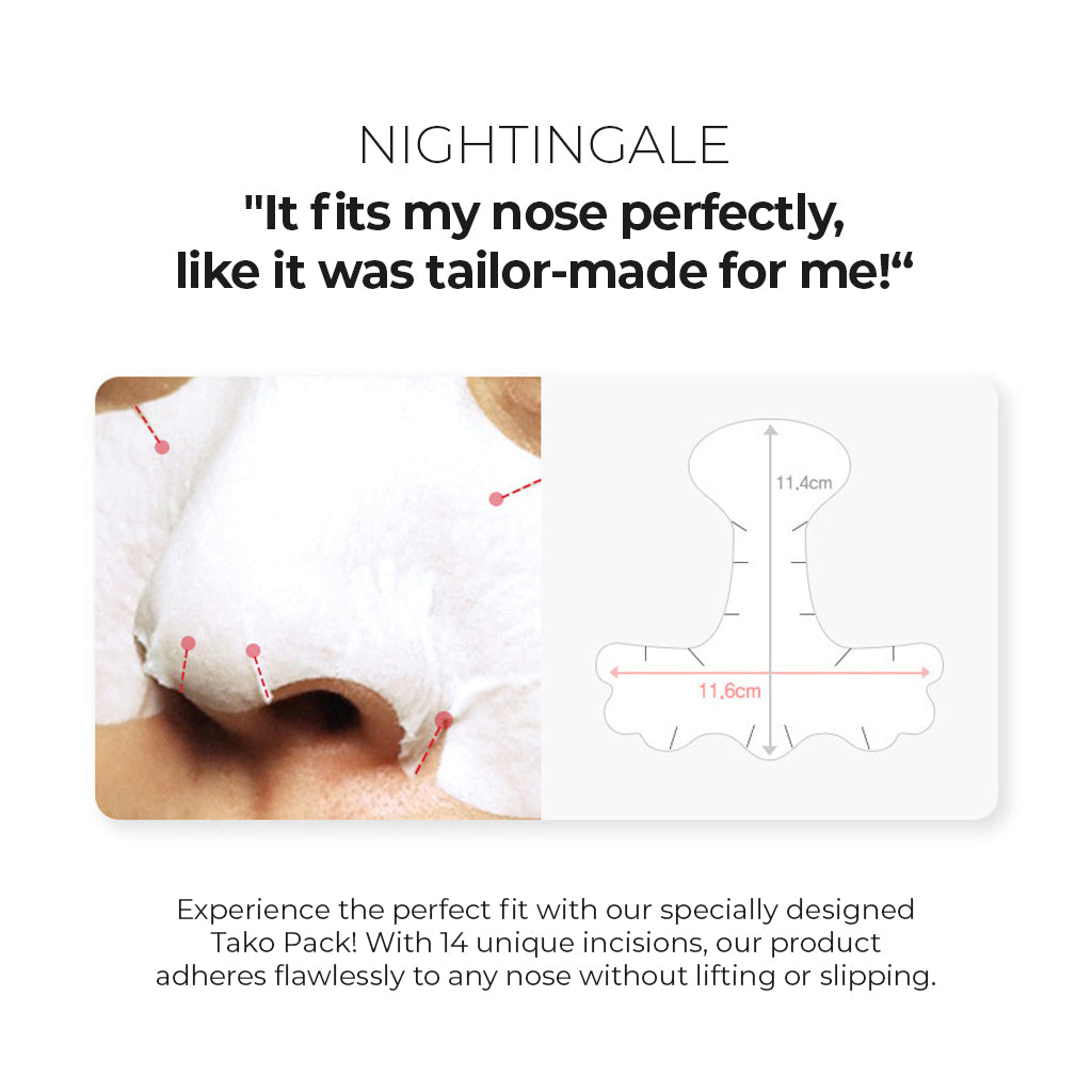 NIGHTINGALE Tako Pack - 3-Step Blackhead & Whiteheads Clear Solution for Nose and Forehead (3 Sets of 3)