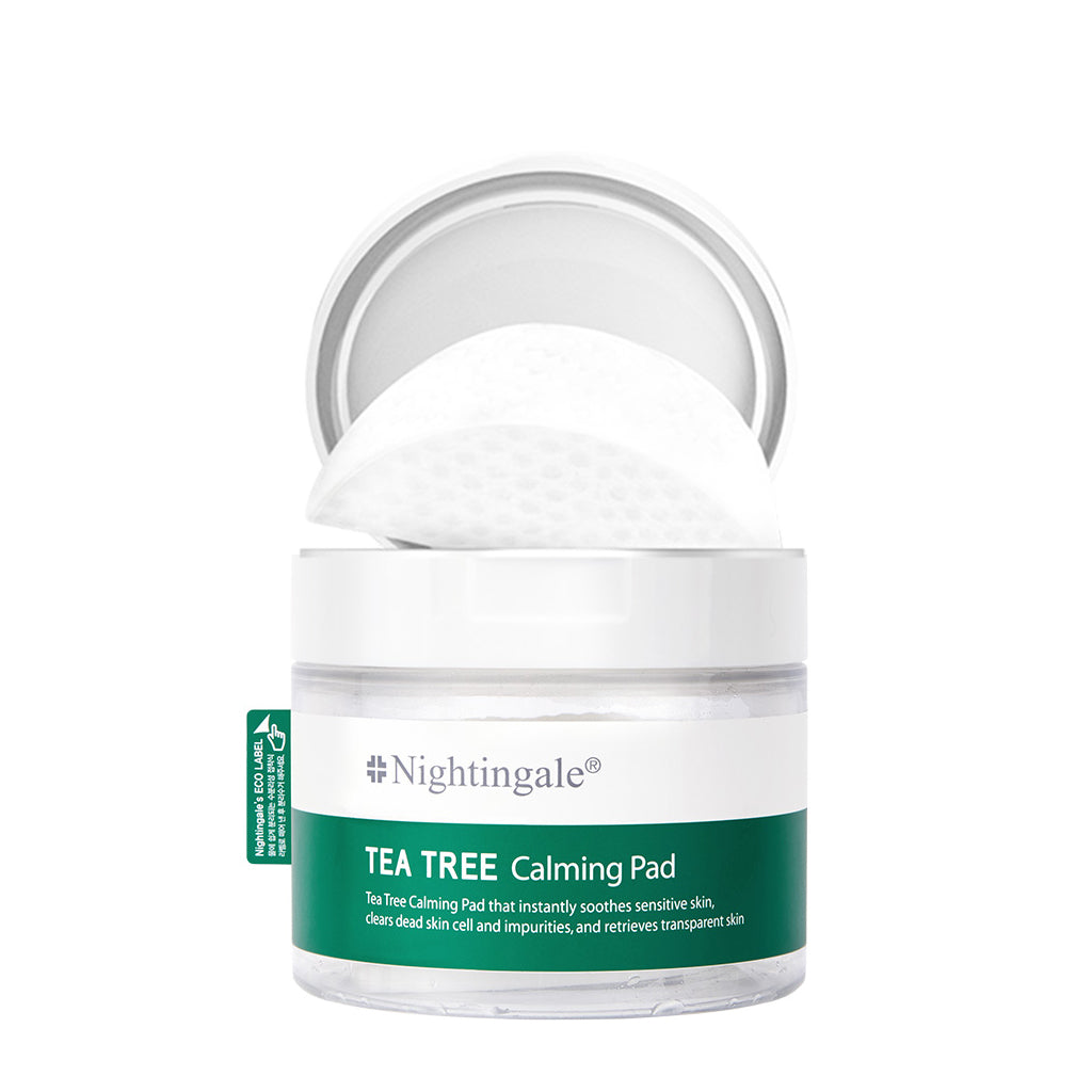NIGHTINGALE Tea Tree Calming Pad - Gentle Soothing and Calming Solution for Your Skin (60 Pads)