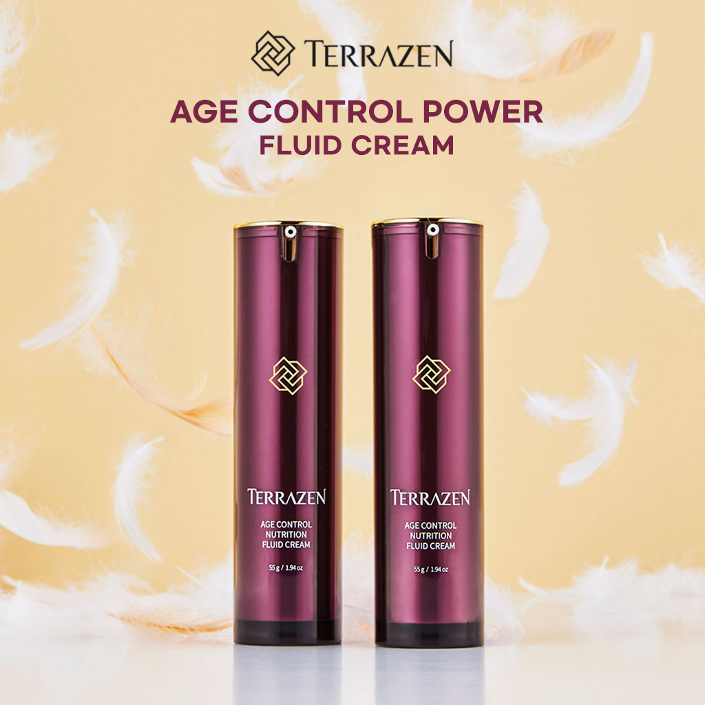 TERRAZEN Age Control Nutrition Fluid Cream: Soft, Restorative Cream that Boosts Inner Density and Creates a Smooth, Radiant Complexion (55g / 15ml)