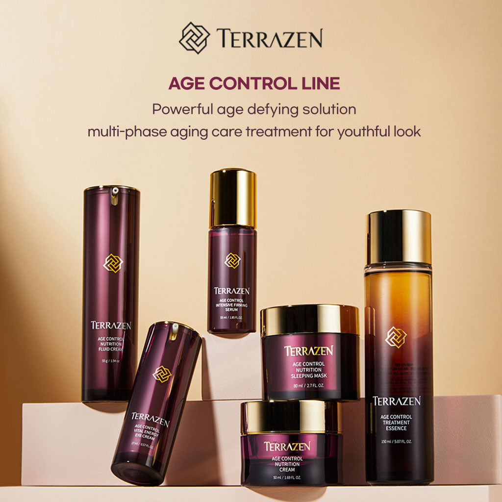 TERRAZEN Age Control Nutrition Fluid Cream: Soft, Restorative Cream that Boosts Inner Density and Creates a Smooth, Radiant Complexion (55g / 15ml)