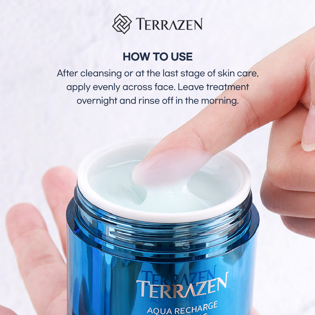 TERRAZEN Aqua Recharge Whitening Sleeping Mask: Overnight Rejuvenation for Brighter, More Hydrated Skin (80ml)