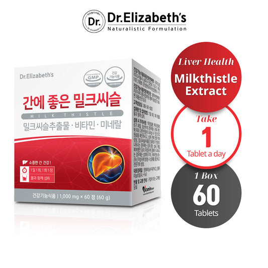 Dr. Elizabeth's Liver Support with Milk Thistle - 1,000mg x 60 Tablets for Optimal Liver Detoxification