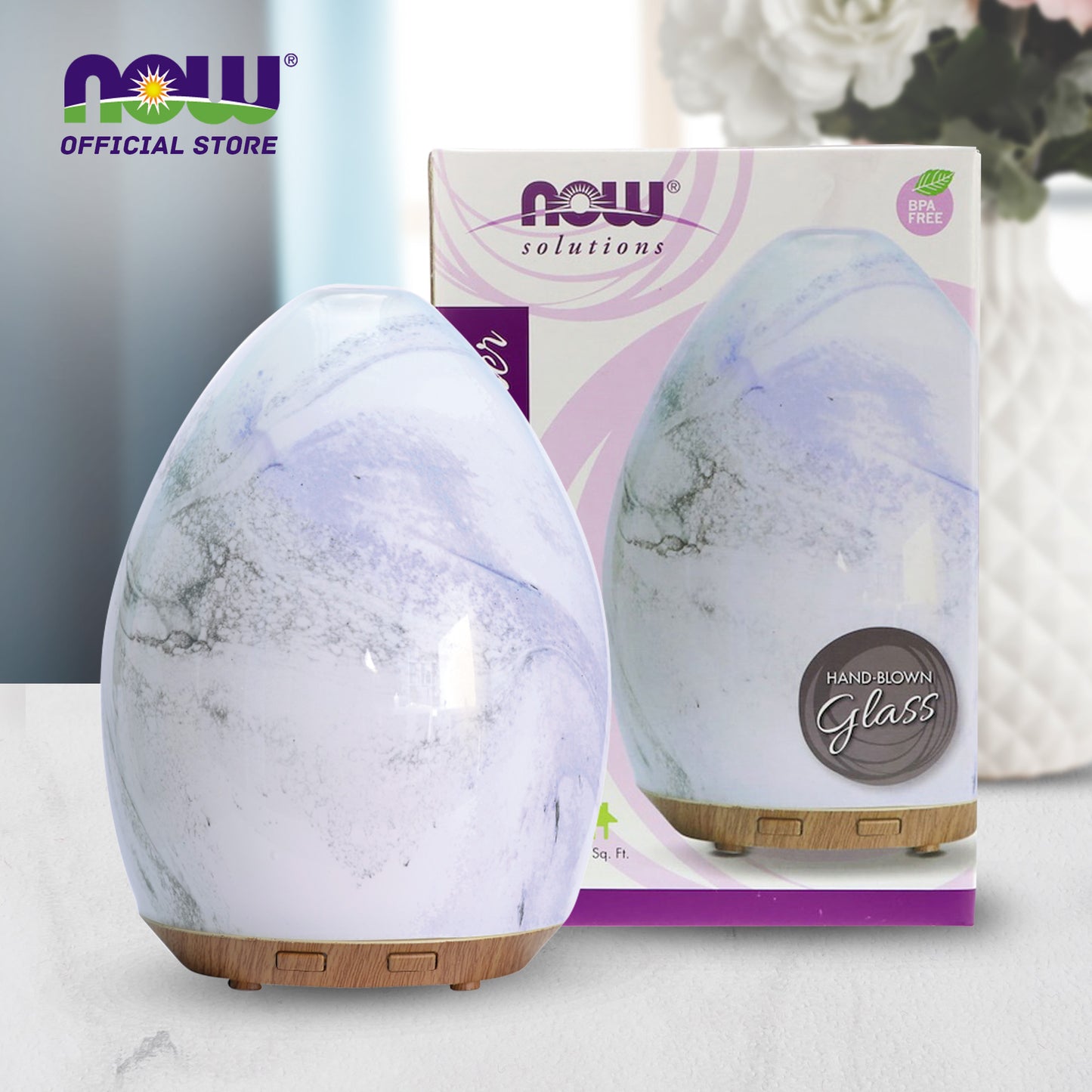 Now Foods, Ultrasonic Glass Swirl USB Diffuser
