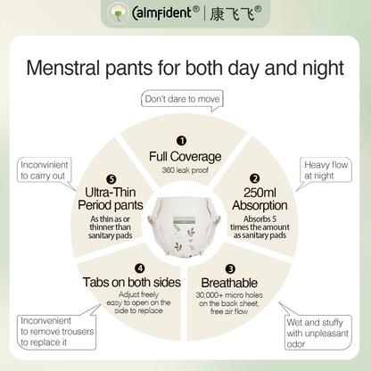 Calmfident Overnight Menstrual Panties (5 pants per pack)