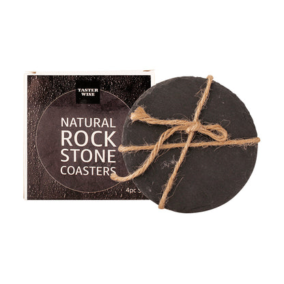 (Taster Wine) Natural Rock Stone Coasters (Set of 4pcs)