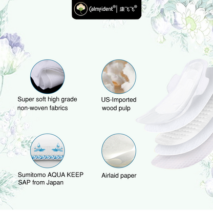 Calmfident Night Use Sensitive Skin Series Sanitary Napkin Pads 285mm (10pcs) Black