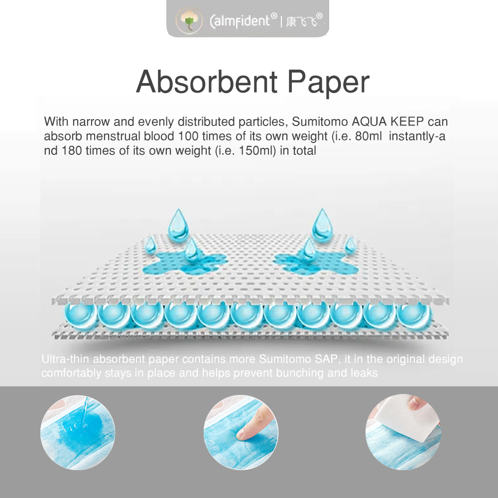 Calmfident Day Use *Lightweight* Sanitary Napkin Pads 245mm (10pcs) White