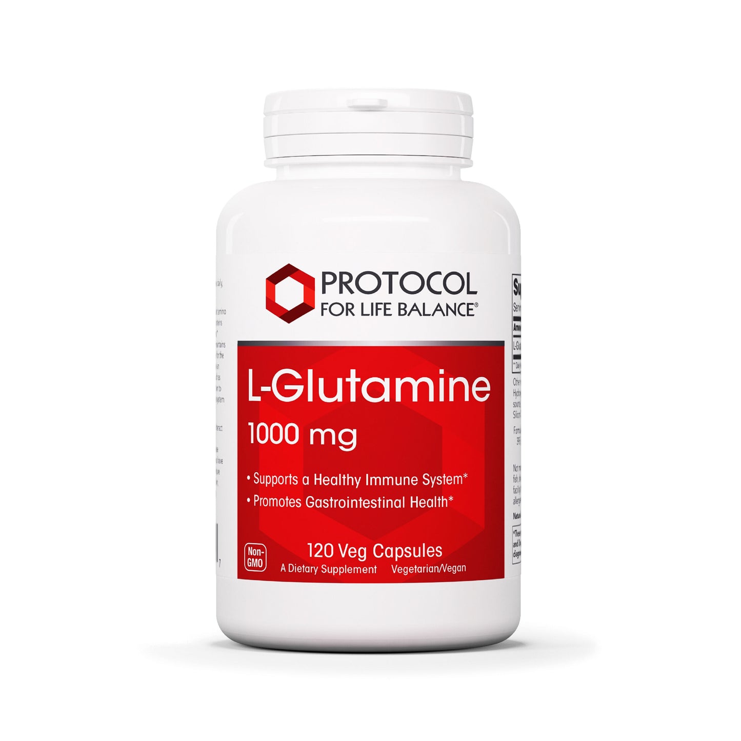 Protocol for Life Balance, L-Glutamine, 1,000 mg, 120 Veg Capsules