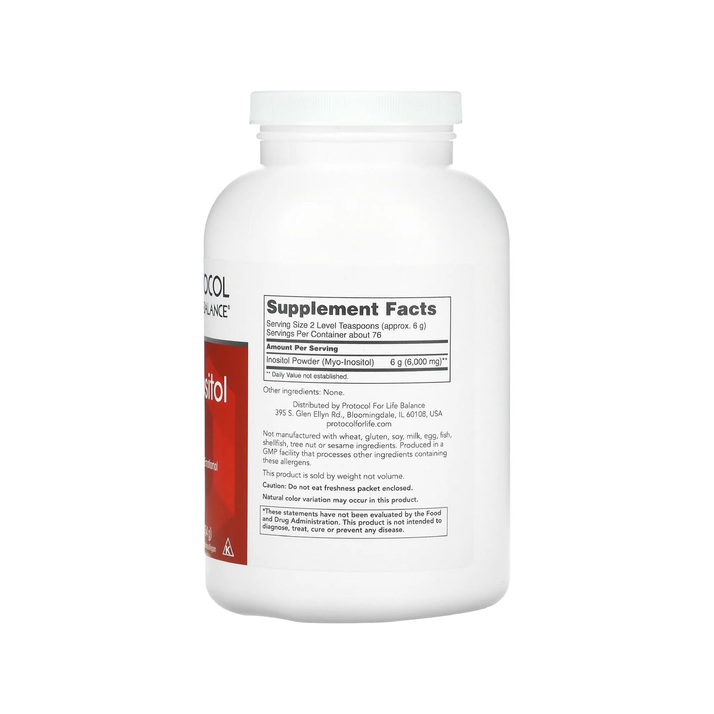 Protocol for Life Balance, Myo-Inositol Powder, 1 lb (454 g)