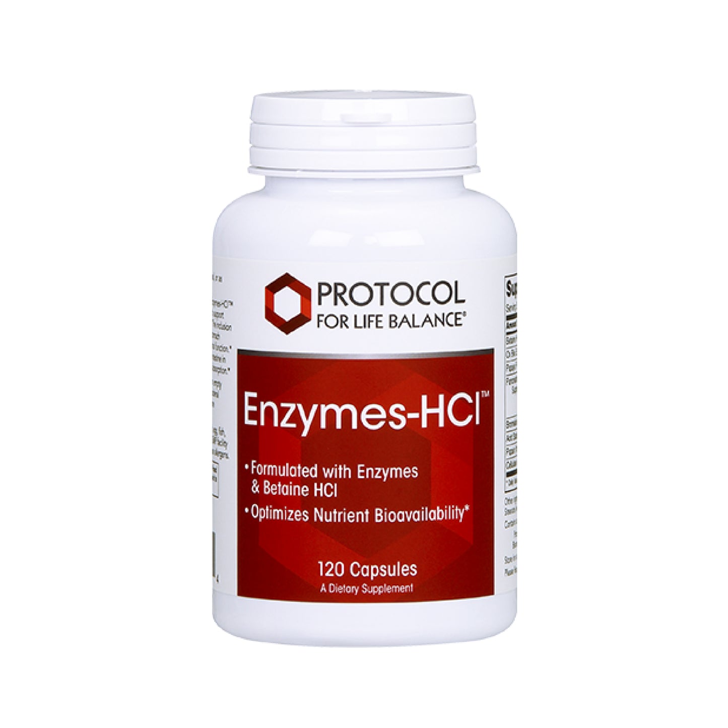 Protocol for Life Balance, Enzymes-HCl, 120 Capsules