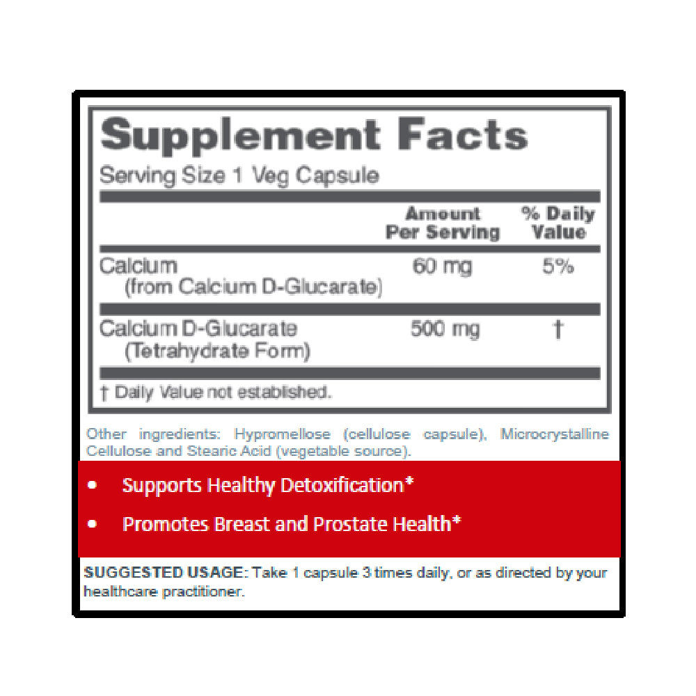 Protocol for Life Balance, Calcium D-Glucarate, 500 mg, 90 Veg Capsules