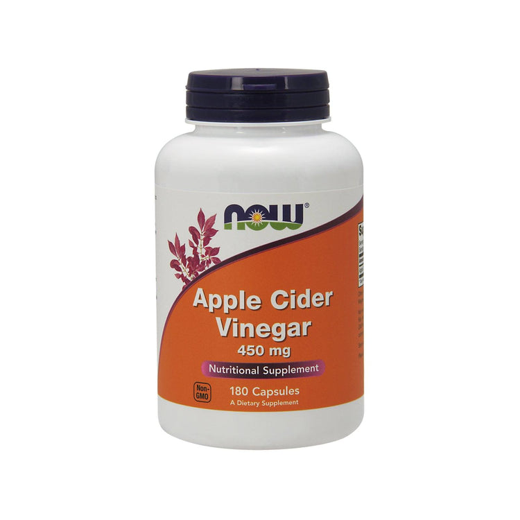 NOW Supplements, Apple Cider Vinegar 450 mg, Derived from Fermentation of Sweet Apple Cider, 180 Veg Capsules