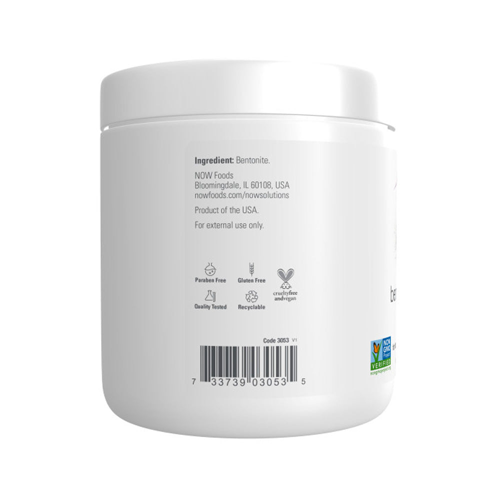 NOW Solutions, Bentonite Clay Powder, pure for face & body / deep cleaning - 11 oz