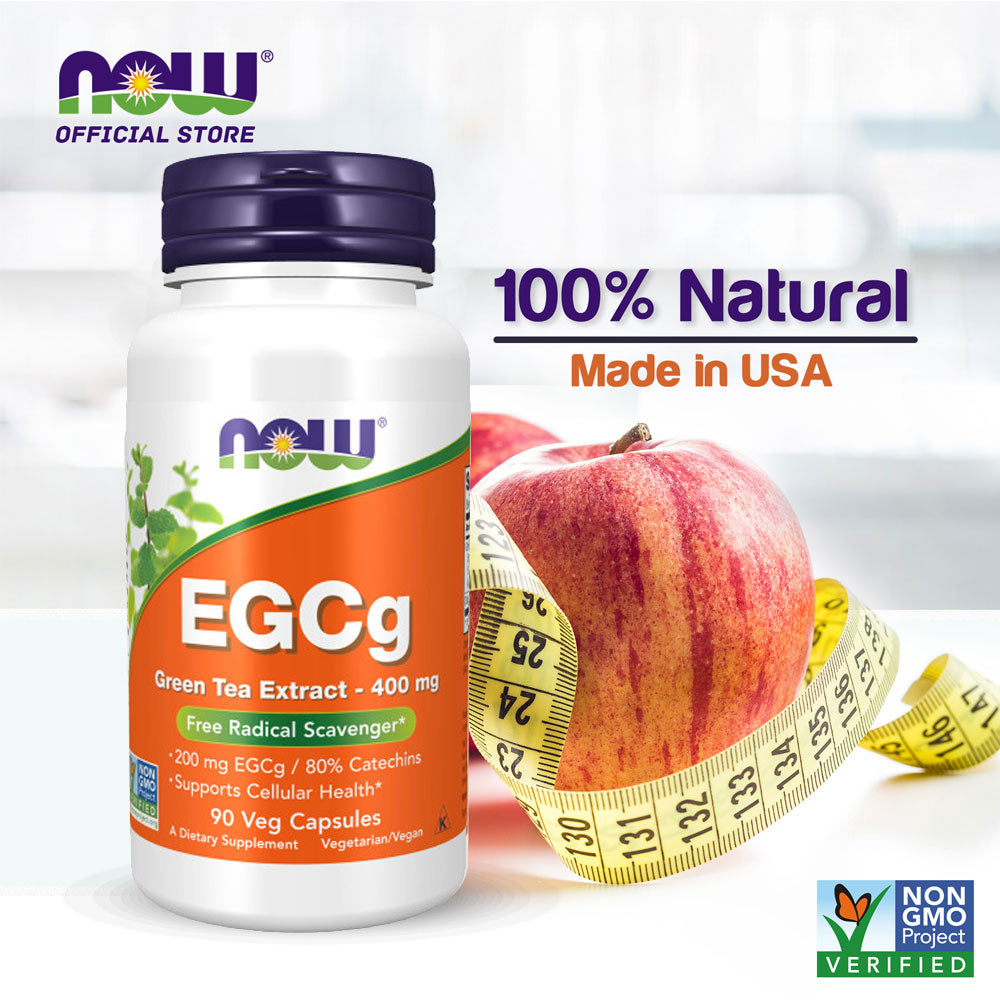 NOW Supplements, EGCg Green Tea Extract 400 mg, Free Radical Scavenger, 90 Veg Capsules
