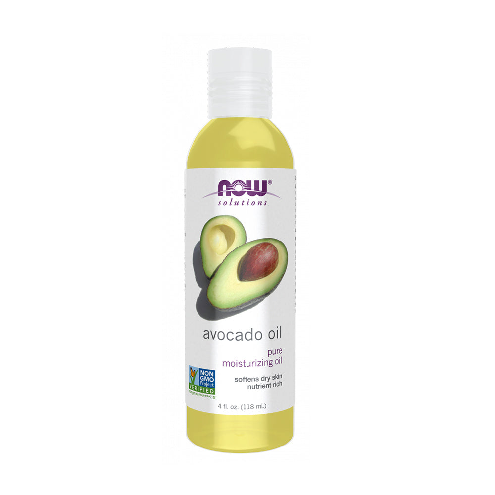 NOW Solutions, Avocado Oil, 100% Pure Moisturizing Oil, Nutrient Rich and Hydrating, 4-Ounce (118ml)