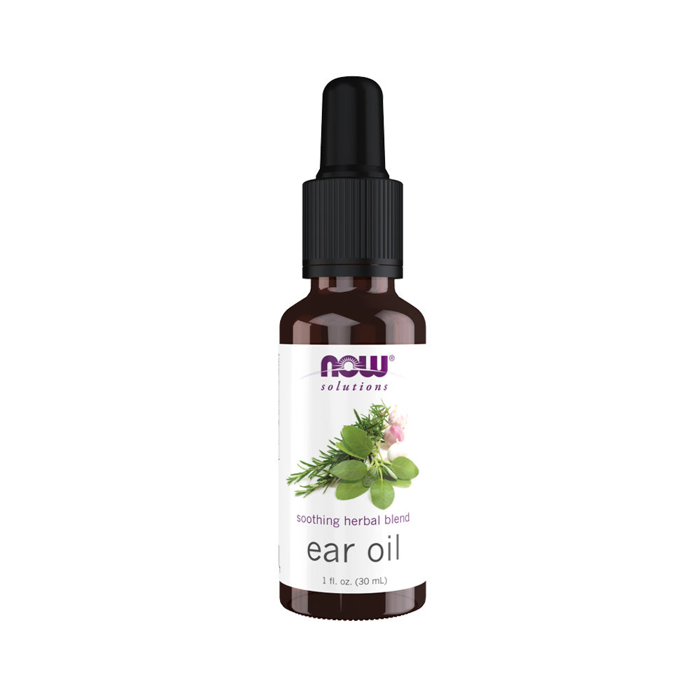 NOW Solutions, Ear Oil, Soothing Herbal Blend, Great on Mild Discomfort or Irritation, 1-Ounce (30 ml)