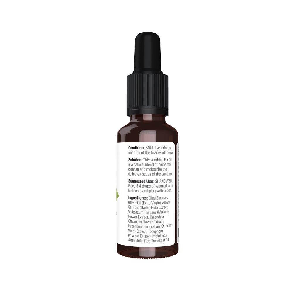 NOW Solutions, Ear Oil, Soothing Herbal Blend, Great on Mild Discomfort or Irritation, 1-Ounce (30 ml)
