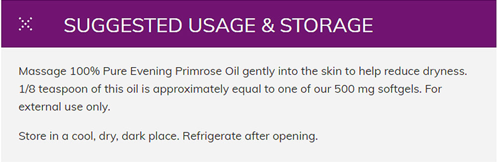 NOW Solutions, Evening Primrose Oil, 100% Pure Moisturizing Oil, 4-Ounce (118 ml)