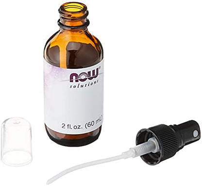 NOW Solutions Amber Glass Bottle Sprayer with Blank Label For Custom Blends and DIY 59ML